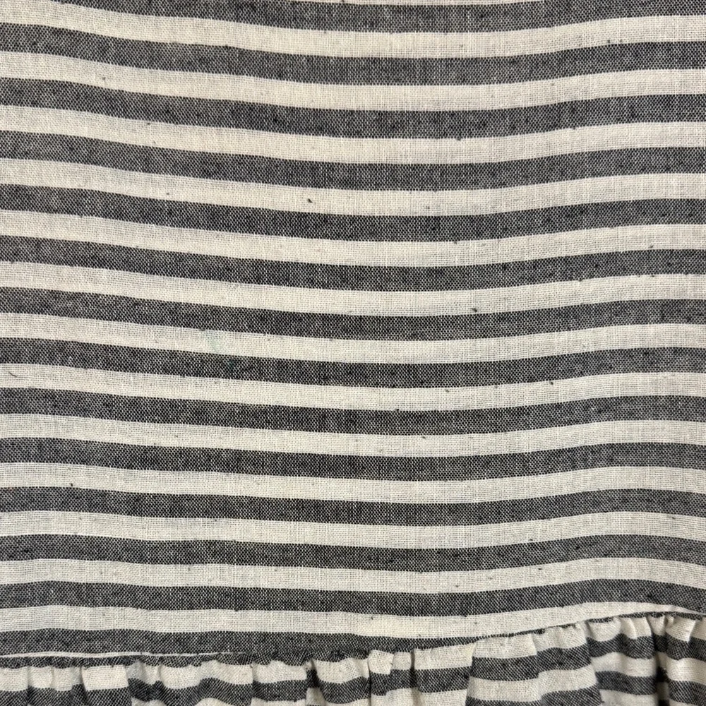 POL Striped Black and Grey Tunic Medium